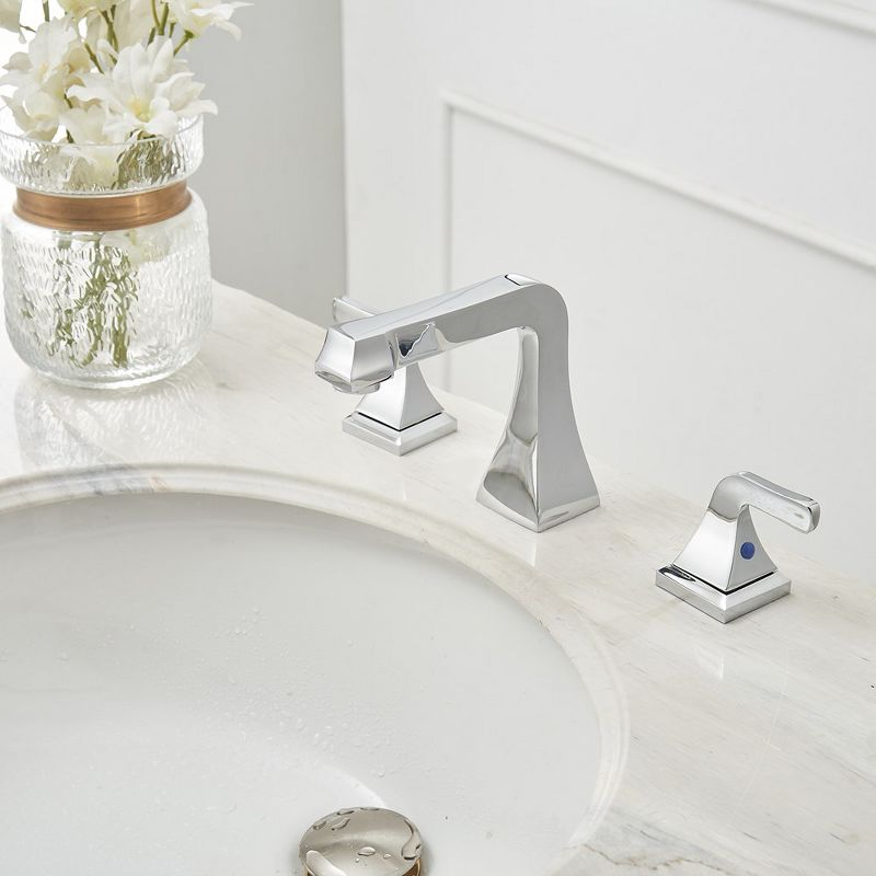 BWE 8 in. Widespread 2-Handle Bathroom Sink Faucet in Polished Chrome