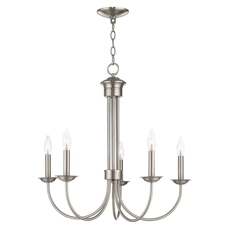 Livex Lighting Estate 5 - Light Chandelier in  Brushed Nickel