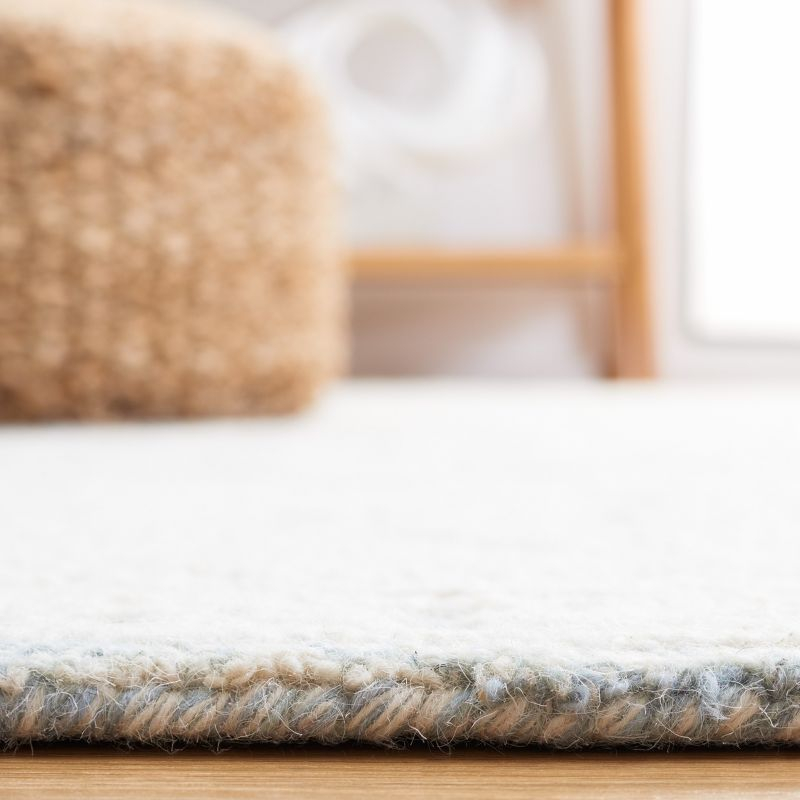 Abstract ABT466 Handmade Indoor Area Rug - Blue/Ivory - 6'x6' - Safavieh