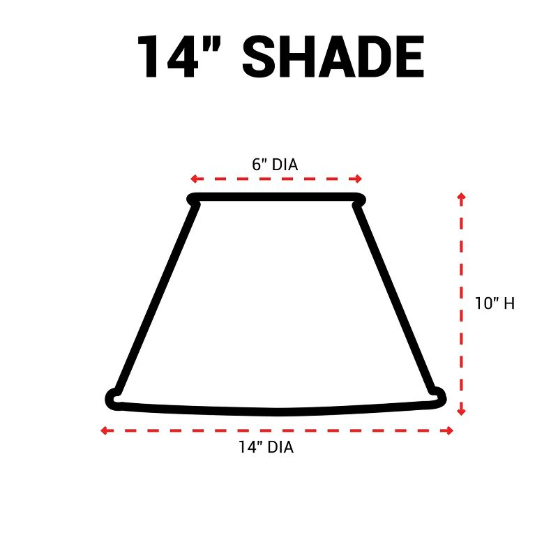 Park Designs Metal Dot Dash Shade - 14" - Black