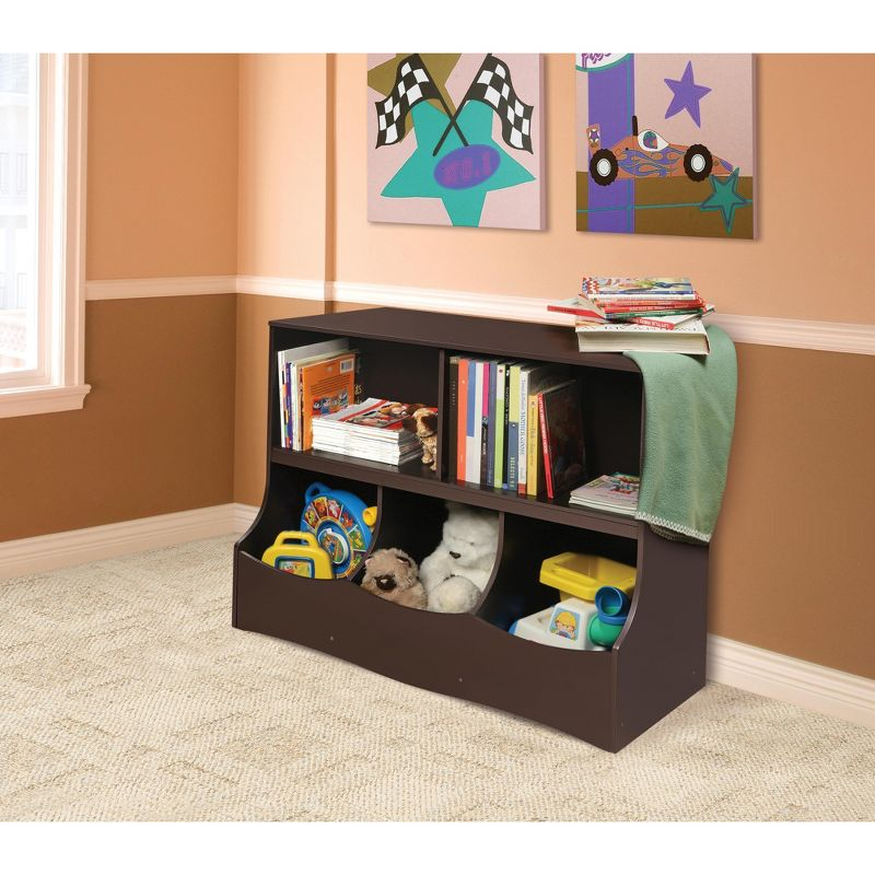 Badger Basket Multi-Bin Storage Cubby - Espresso