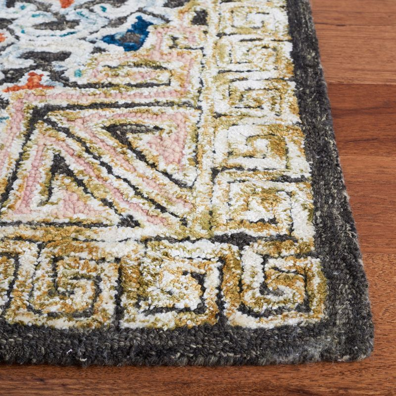 Aspen APN294 Hand Tufted Accent Rug - Blue/Taupe - 2'x3' - Safavieh.