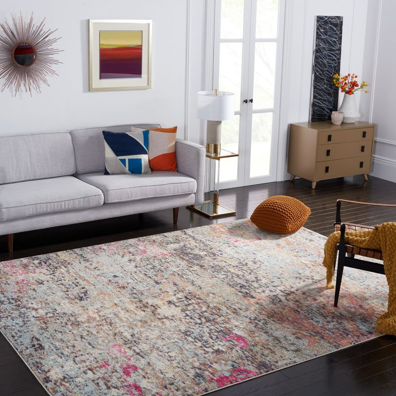 Madison MAD460 Power Loomed Indoor Area Rug - Black/Gold - 8'x10' - Safavieh