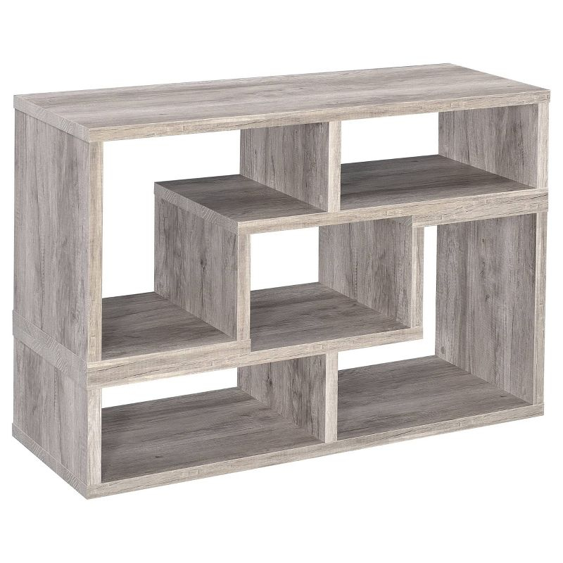 22" Velma Modular Bookcase & TV Stand: Stackable, Horizontal, Gray Driftwood - Coaster