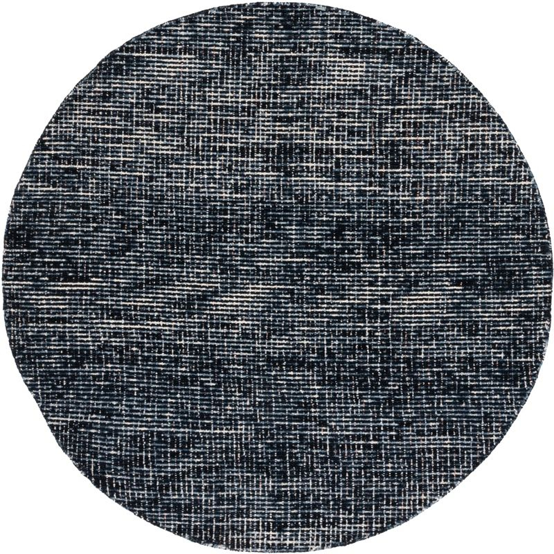Abstract ABT468 Handmade Indoor Area Rug - Black/Grey - 6' Round - Safavieh