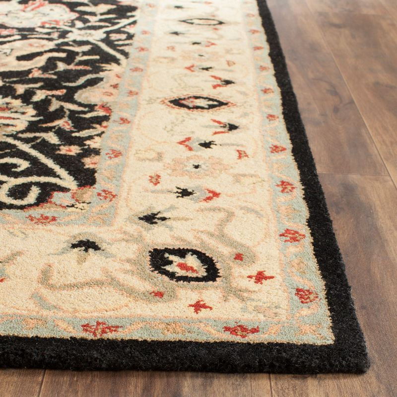 Antiquity AT21 Hand Tufted Indoor Area Rug - Black - 7'6"x9'6" - Safavieh