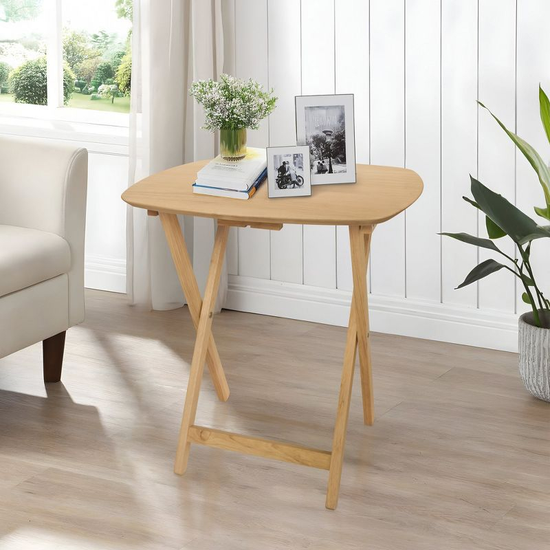 eHemco Wood Oversized Foldable TV Tray Table for Eating/2