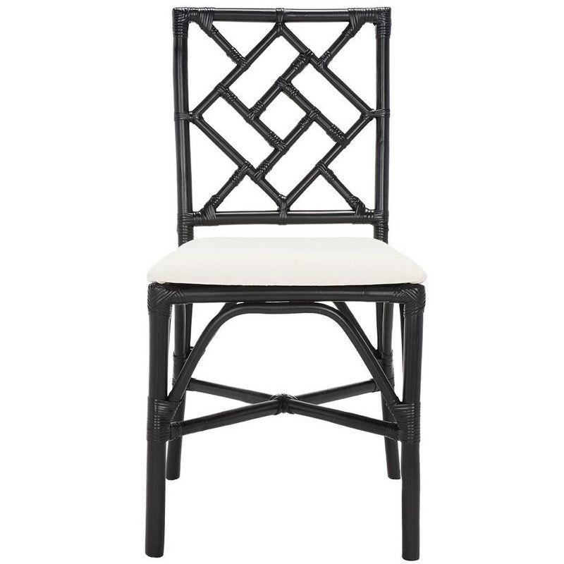 Bhumi Accent Chair W/ Cushion - ACH6509 - Set of 2 - White/Black - Safavieh