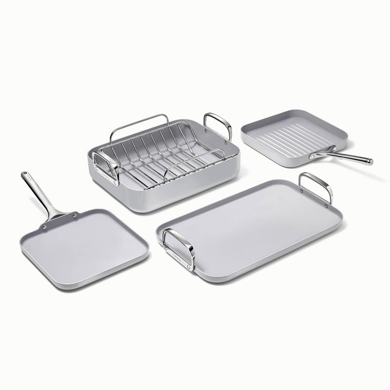 Caraway ® Grey Ceramic Non-Stick 7-Piece Cookware Set