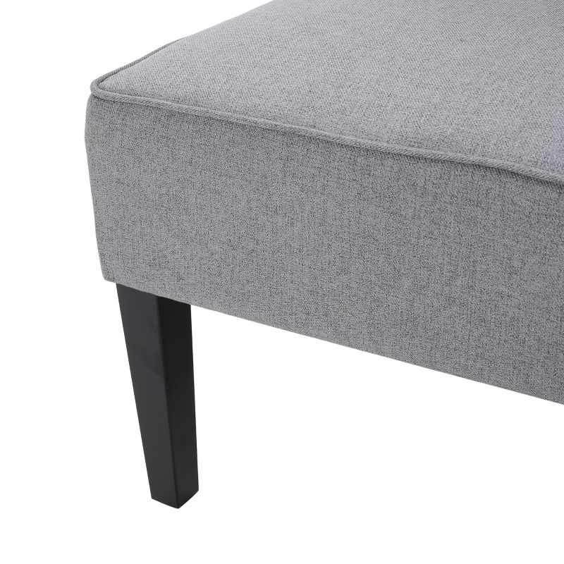 Dejon Loveseat Gray - Christopher Knight Home: Armless, Upholstered, Polyester, Hardwood Frame
