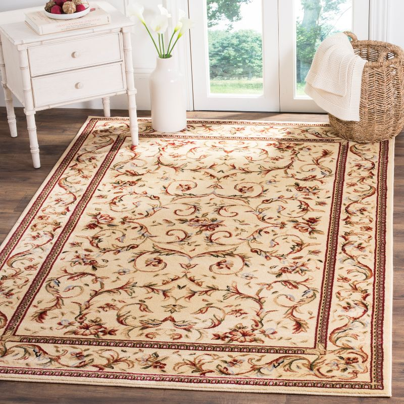 Lyndhurst LNH322 Power Loomed Area Rug - Ivory/Ivory - 5'3"x7'6" - Safavieh.