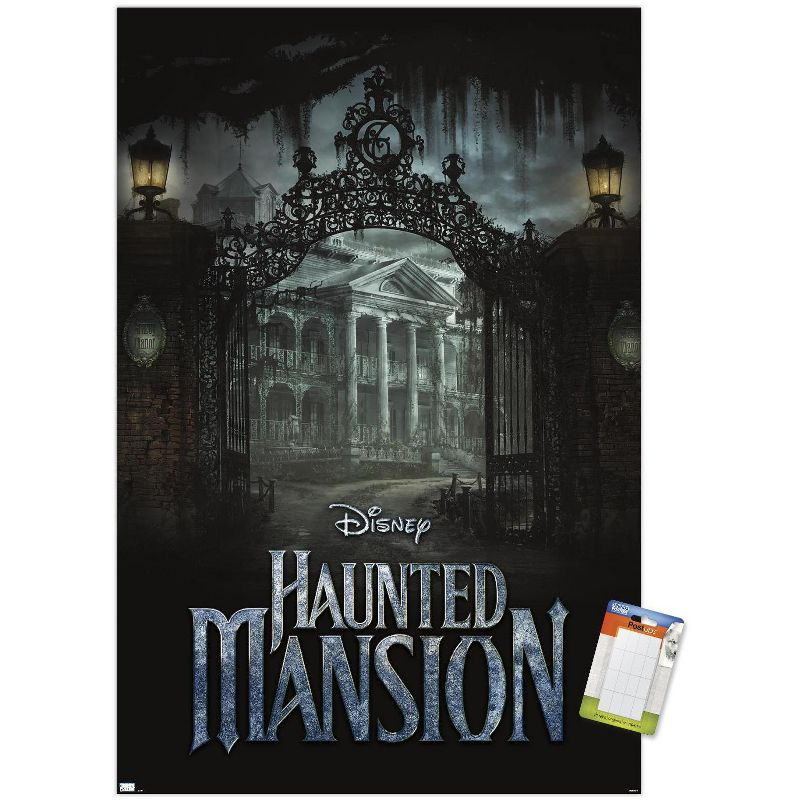 Trends International Disney Haunted Mansion - Mansion Unframed Wall Poster Print White Mounts Bundle 22.375" x 34"
