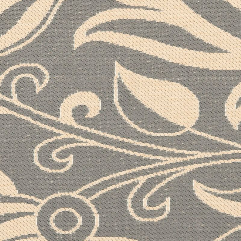 Courtyard CY2961 Power Loomed Indoor and Outdoor Area Rug - Grey/Natural - 7'10" Round - Safavieh