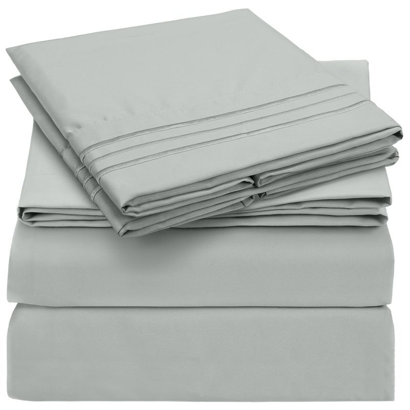 Mellanni Brushed Microfiber Sheet Set, Queen, Spa Mint, 4 Piece