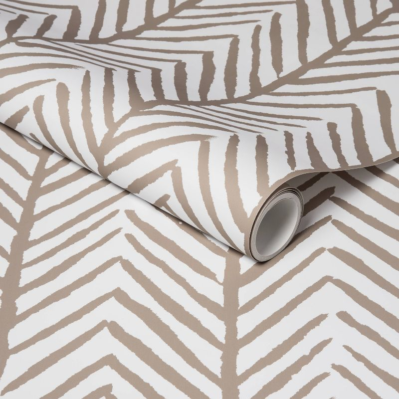 Herringbone Stripe Peel & Stick Wallpaper Tan - Threshold™: Removable, Self-Adhesive, Stain-Resistant, Washable