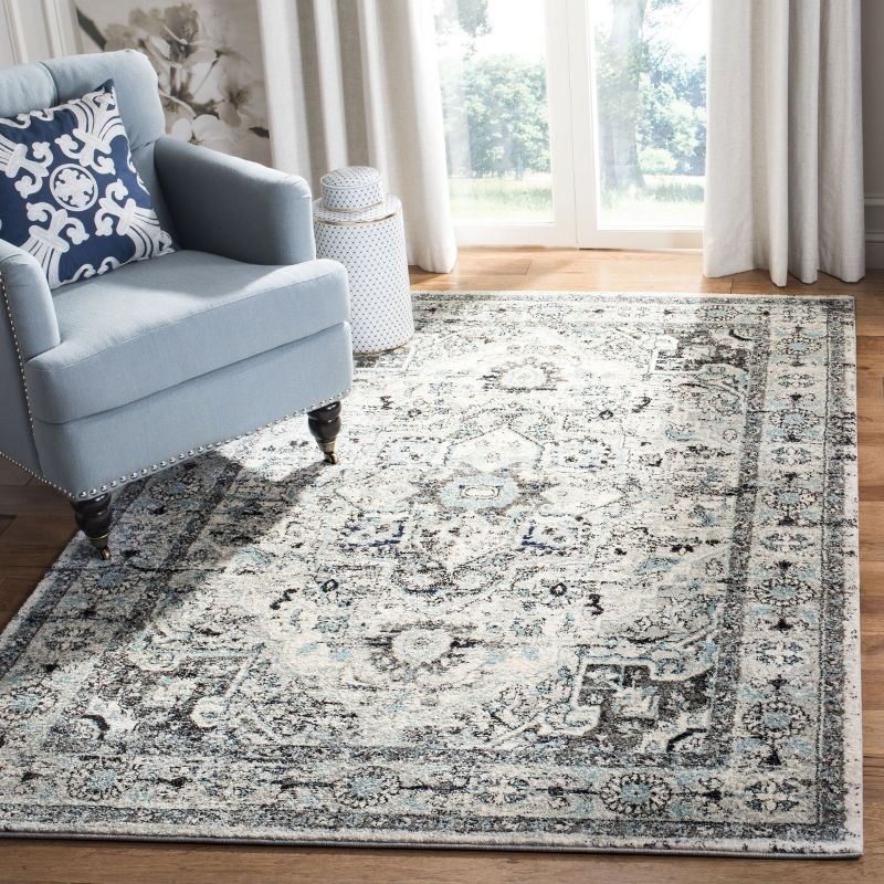 Madison 900 MAD924 Machine Made Indoor Area Rug - Light Grey/Blue - 5'3"x7'6" - Safavieh