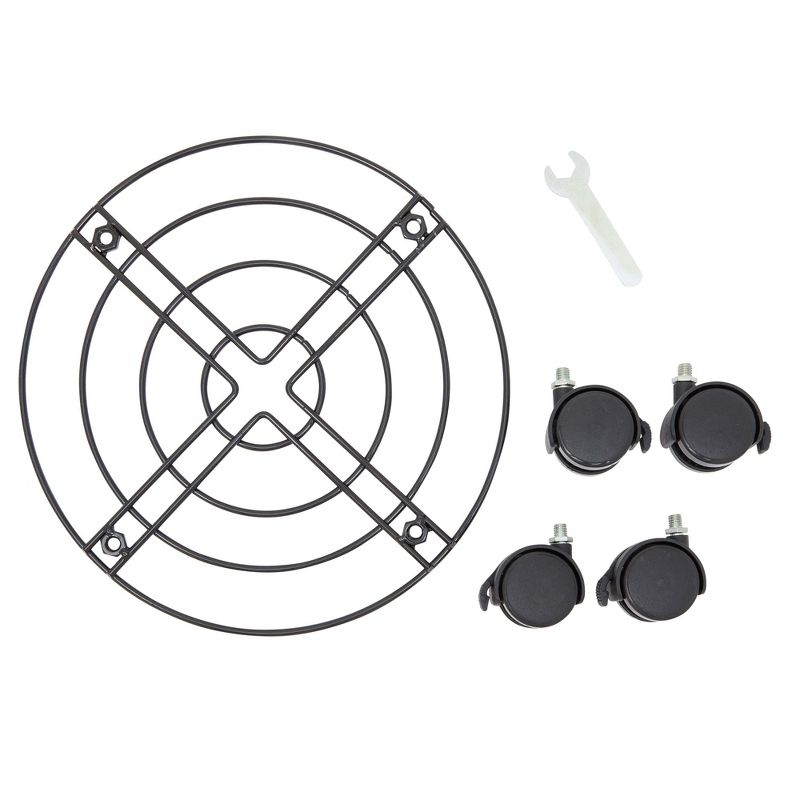 Bright Creations 4 Pack Metal Rolling Plant Stand, Planter Caddy with Wheels for Indoor and Outdoor Pots (10.6 Inches)