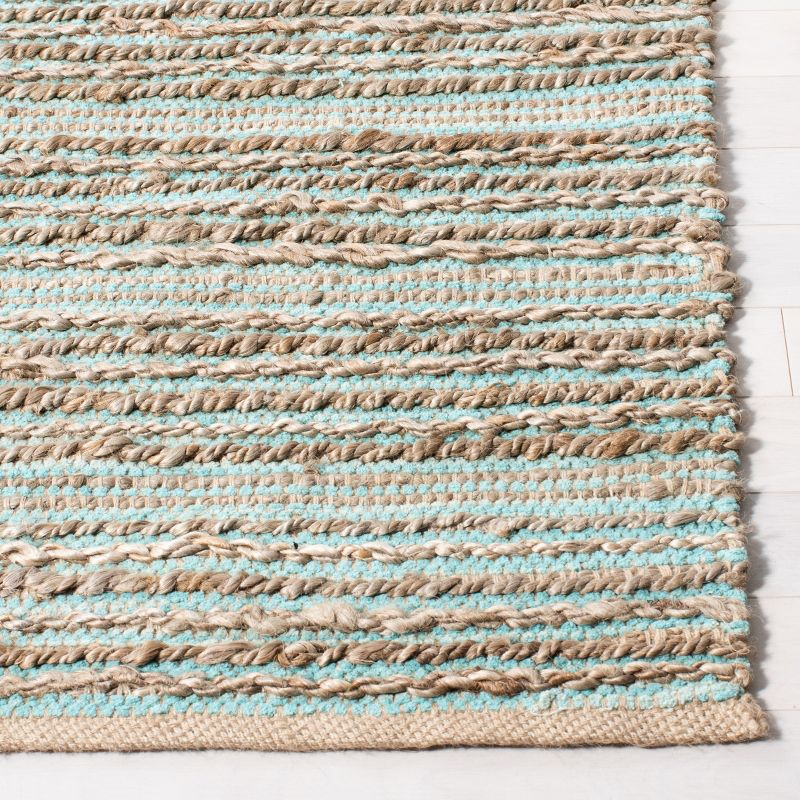 Cape Cod CAP851 Woven Indoor Area Rug - Aqua - 6'x6' - Safavieh