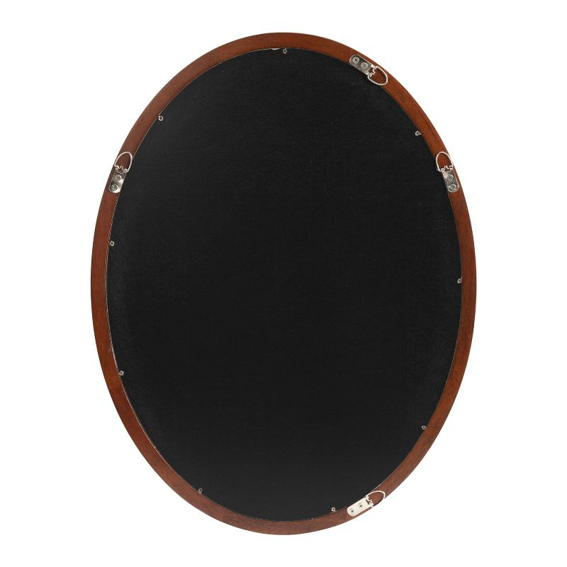 Kate & Laurel All Things Decor 18"x24" Hogan Oval Framed Wall Mirror: Poplar Wood, No Assembly Required