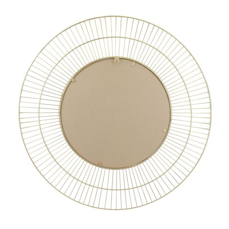 Two Loop Radial Wire Mirror Gold - Stonebriar Collection