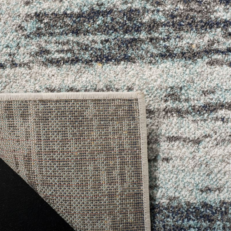 Adirondack ADR201 Power Loomed Area Rug - Light Grey/Black - 6'x6' - Safavieh.