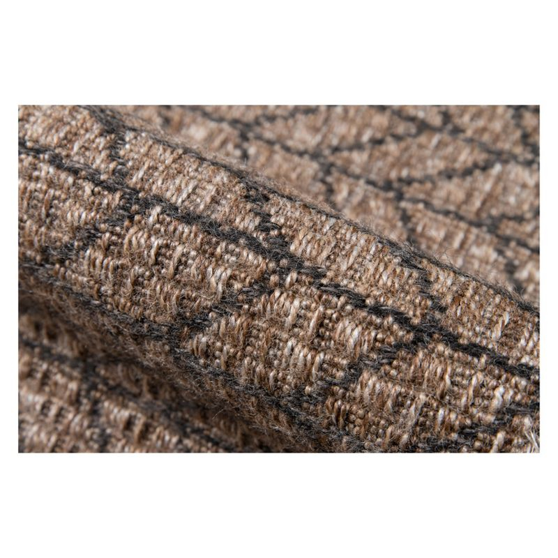 3'11"x5'7" Stripe Loomed Accent Rug Tan - Momeni: Indoor Outdoor Low Pile Entryway Area Rug