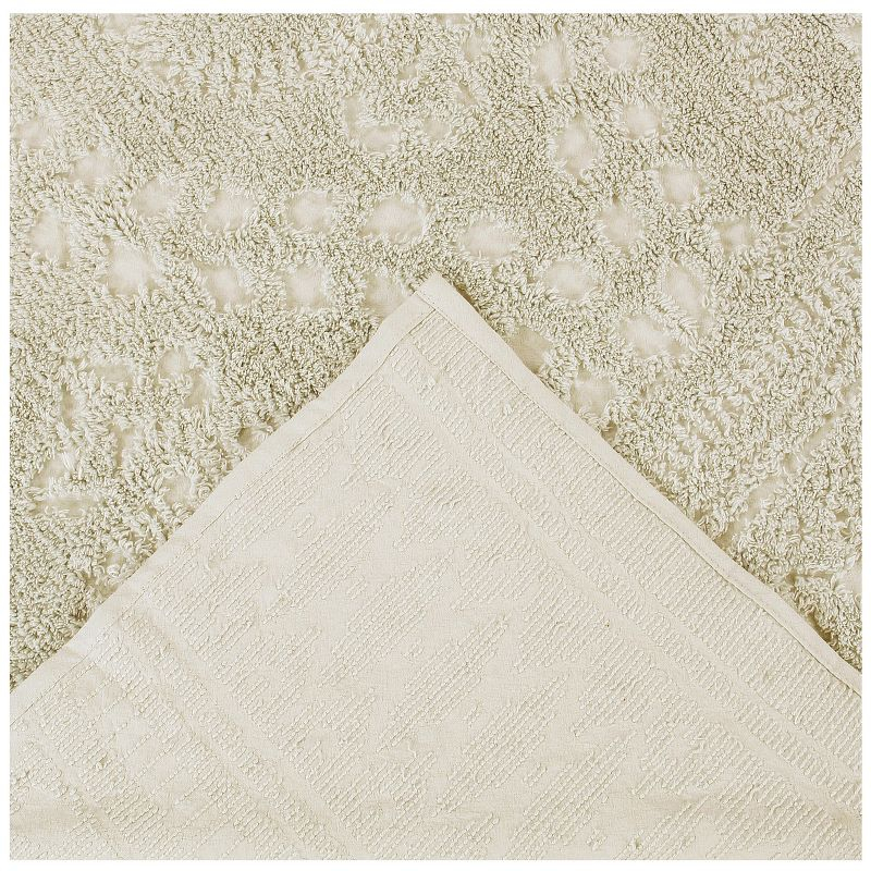 King Rio Collection 100% Cotton Tufted Unique Luxurious Floral Design Bedspread Ivory - Better Trends