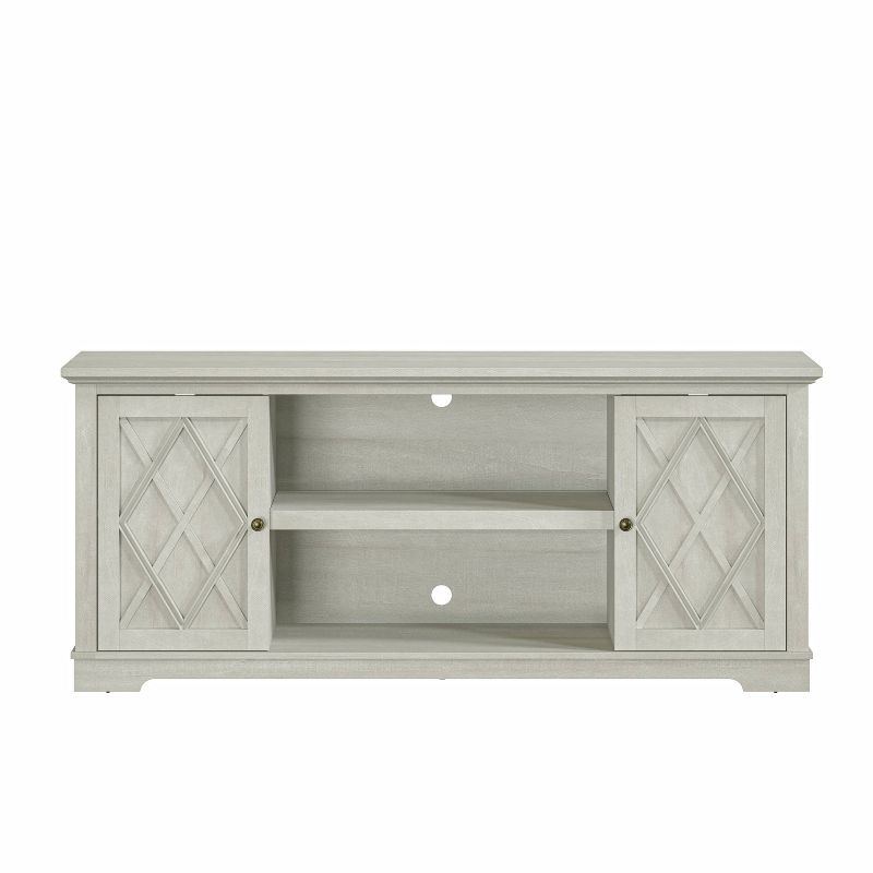 70" Farmhouse Style TV Stand for TVs up to 78" Off White - Festivo: Media Console with Storage