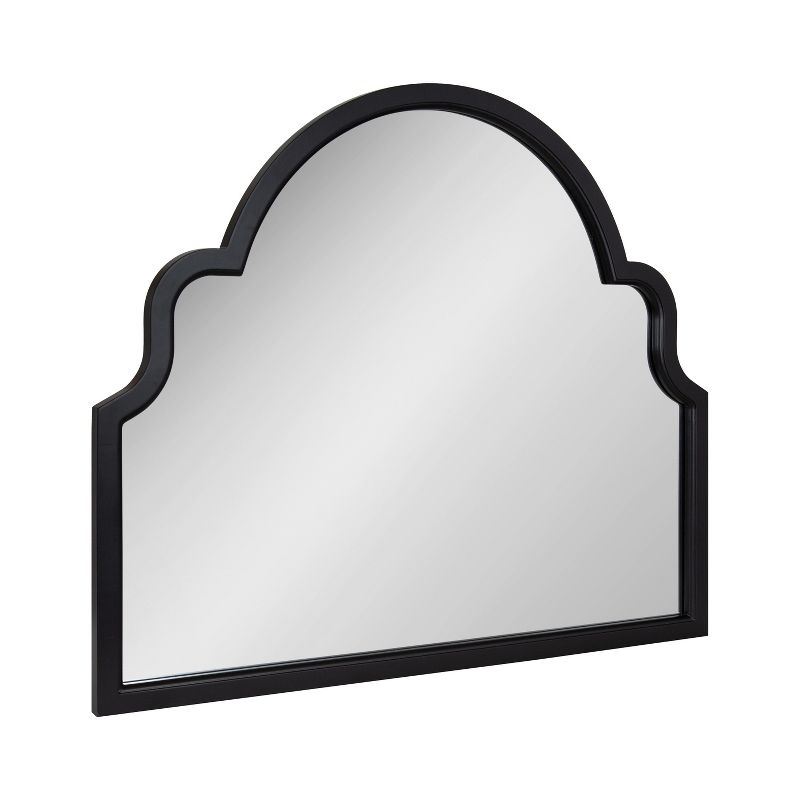 Kate and Laurel Hogan MDF Arch Mirror, 36x30, Black