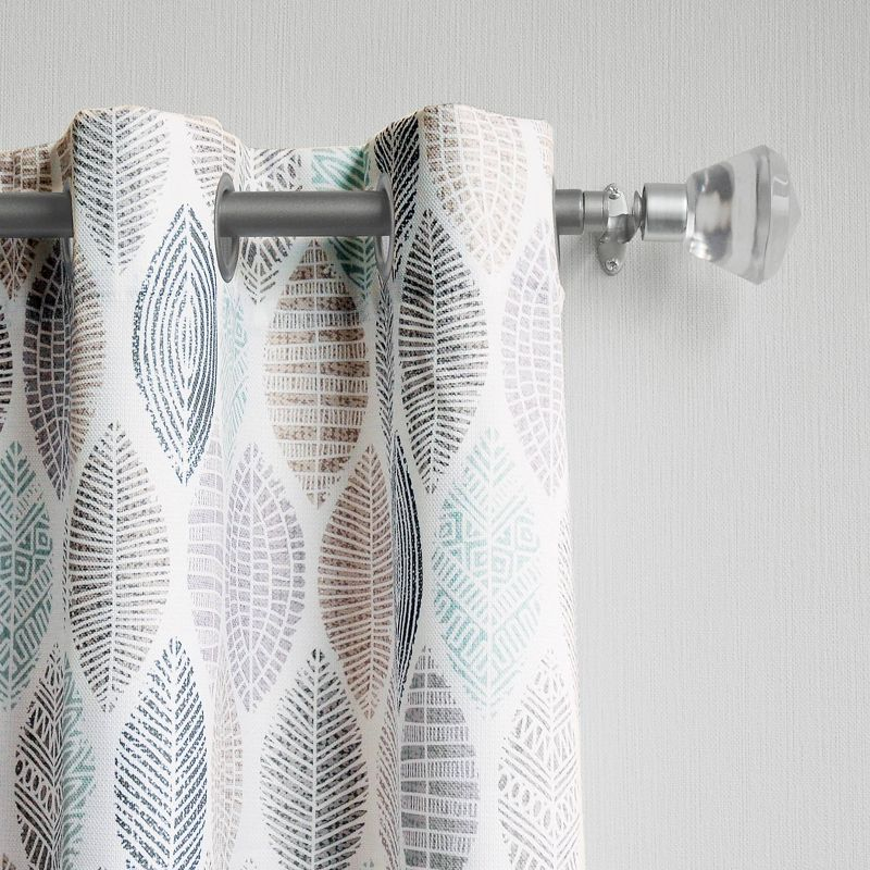 95"x40" Hotaru Leaf Print Semi-Sheer Grommet Curtain Panel - No.918