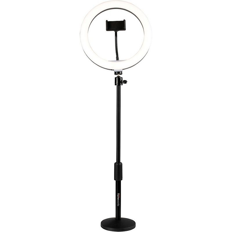 Gator 10" LED Desktop Ring Light Stand With Phone Holder and Compact Weighted Base
