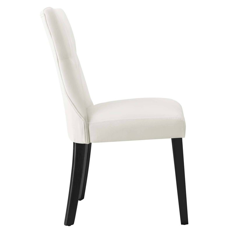Set of 2 Silhouette Performance Velvet Dining Chairs White - Modway