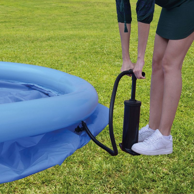 JLeisure Avenli 17808 12 Foot x 30 Inch 2 to 3 Person Capacity Prompt Set Above Ground Kids Inflatable Outdoor Backyard Kiddie Swimming Pool, Blue