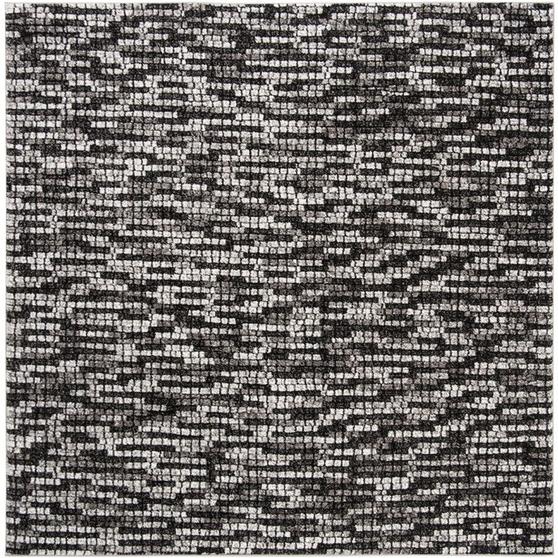 Porcello PRL6941 Power Loomed Indoor Area Rug - 6'7"x6'7" - Light Grey/Charcoal - Safavieh