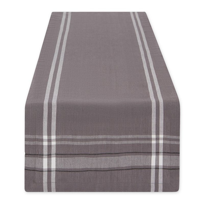 Design Imports  Gray French Stripe Table Runner 14X108