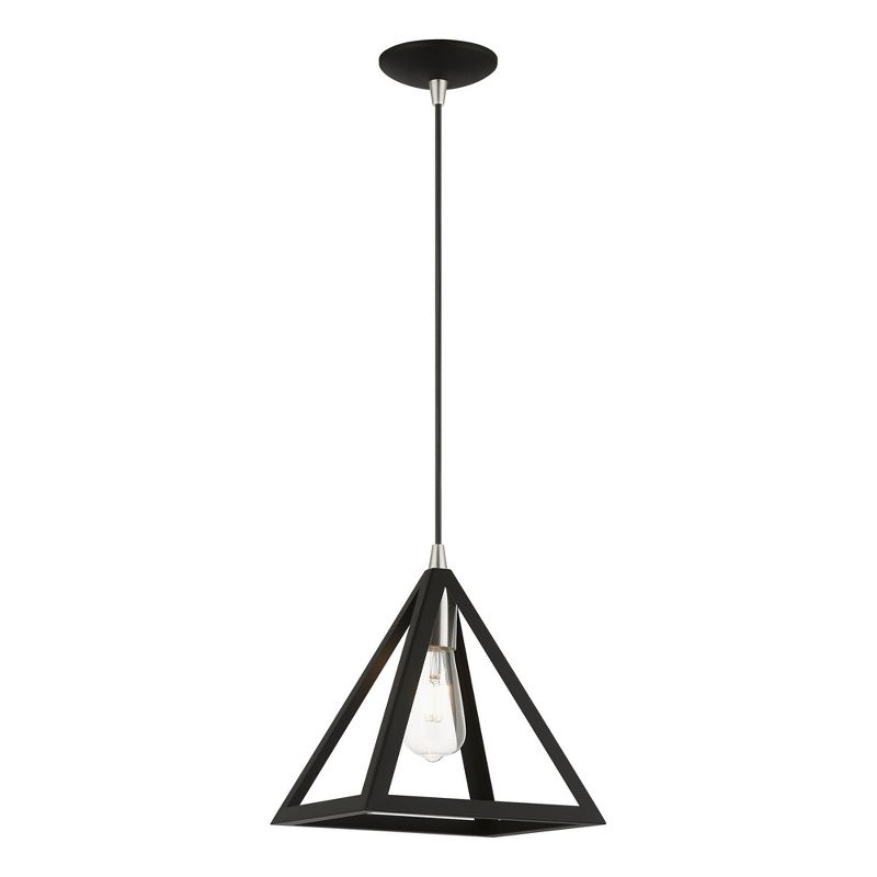 Livex Lighting Pinnacle 1 - Light Pendant in  Black/Brushed Nickel
