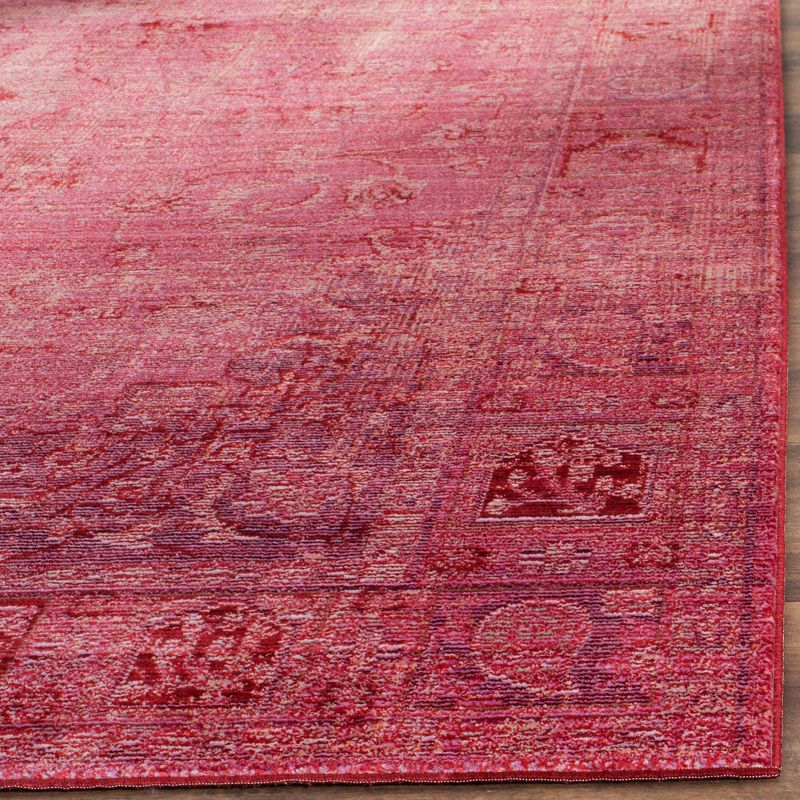 Valencia VAL103 Power Loomed Area Rug - Red/Red - 4'x6' - Safavieh.
