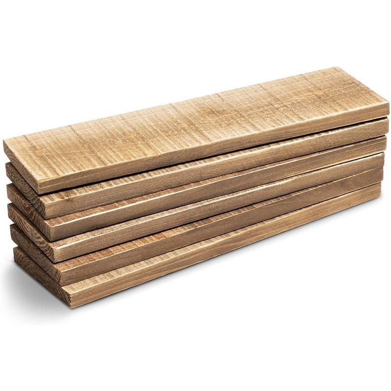Bright Creations 6 Pack Rustic Style Weathered Reclaimed Wood Bundle for Arts and Crafts (3.5 x 12 x 0.5 in)