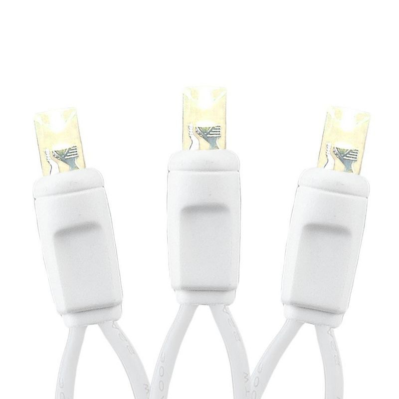 Novelty Lights 10 Light Warm White LED Christmas Craft Mini Light Set Connectable (White Wire, 5 Feet)