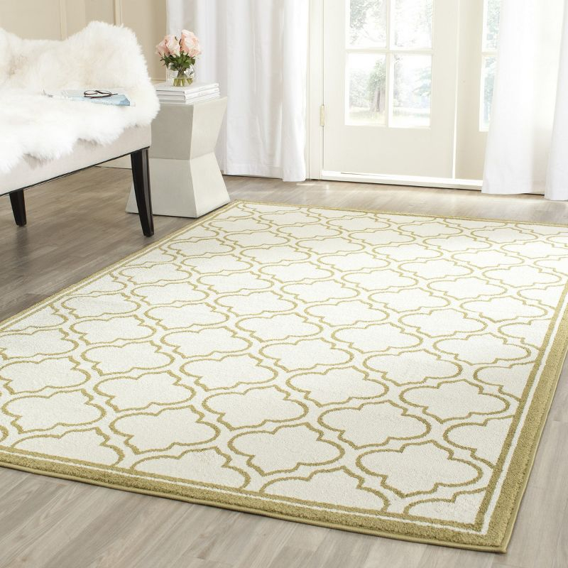 Amherst AMT412 Power Loomed Area Rug - Ivory/Light Green - 6'x9' - Safavieh.