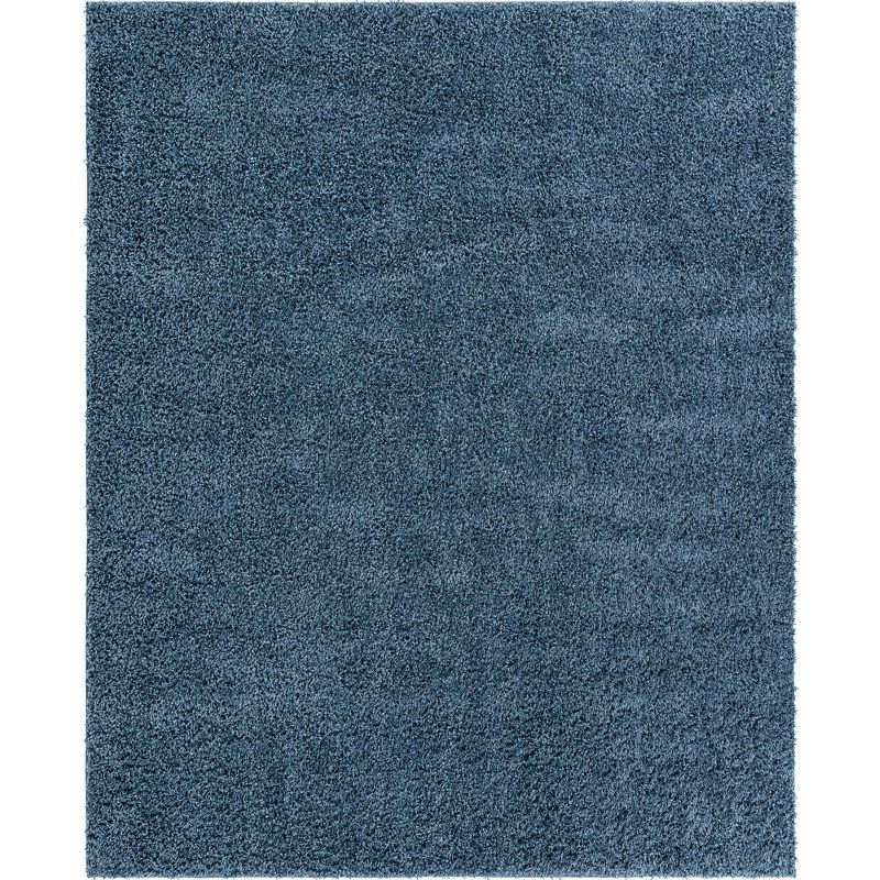 Unique Loom 8' 0 x 10' 0 Davos Shag Marine Blue Area Rug