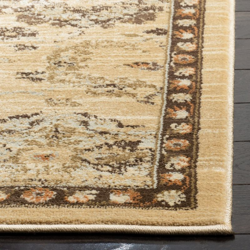 Florenteen FLR128 Power Loomed Indoor Accent Rug - Ivory/Brown - 4'x6' - Safavieh
