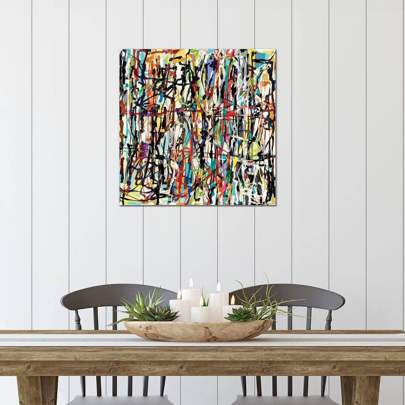 iCanvas 26"x26" Pollock Wink VII by Angel Estevez Canvas Print Wall Art