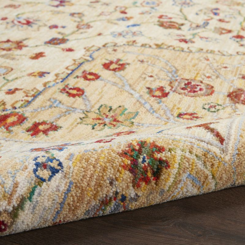 Nourison Majestic MST03 Beige/Red Indoor Area Rug - 7'9 x 9'9