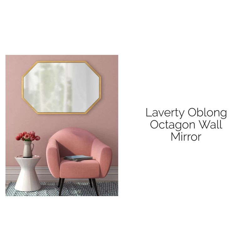 24" x 36" Laverty Octagon Wall Mirror Gold - Kate & Laurel All Things Decor