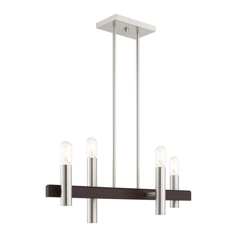 Livex Lighting Helsinki 4 - Light Chandelier in  Brushed Nickel