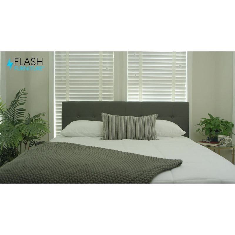 Flash Furniture Lennox Tufted Upholstered Full Size Headboard in Brown Vinyl