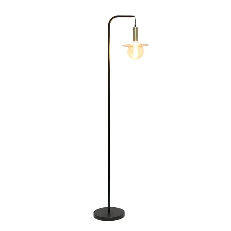 Simple Designs Orb Floor Lamp Black