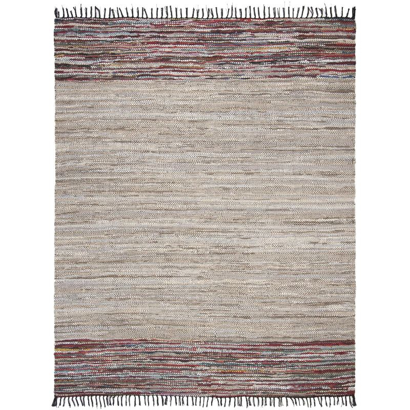 Vintage Leather VTL202 Hand Woven Indoor Area Rug - Beige/Multi - 8'x10' - Safavieh