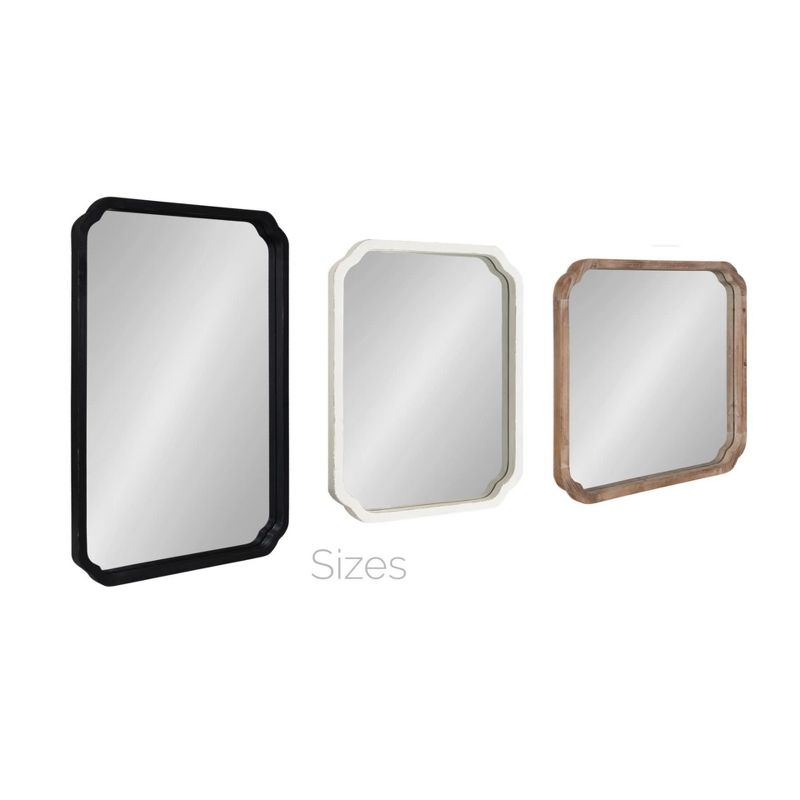 Kate & Laurel All Things Decor 24"x24" Marston Farmhouse Rectangle Wall Mirror White: No Assembly, Wood Frame, Wall Mounted